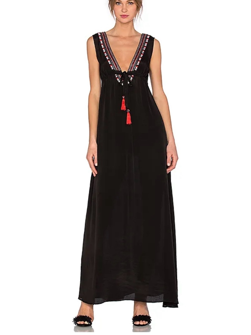 Karina Grimaldi Cathy Beaded Maxi Dress size M